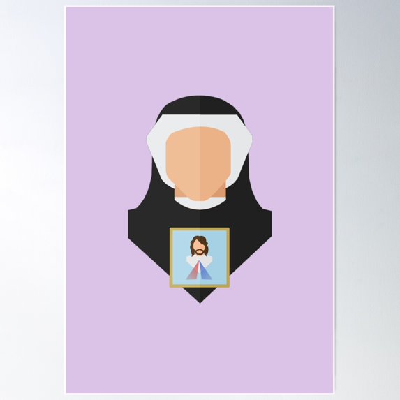 St. Faustina Poster Wall Art, Modern Wall Decor For Living Room Bedroom, 16x24 UNFRAMED