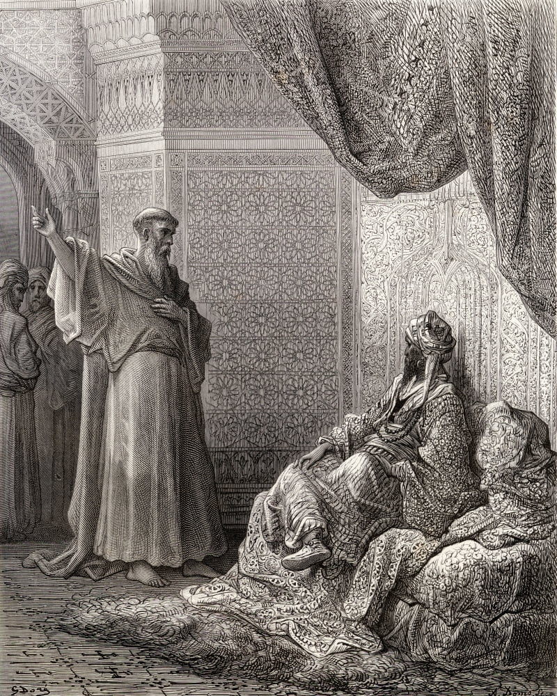 St Francis Of Assisi 1181 1226 Founder Of The Franciscan Order Endeavours To Convert The Sultan Malek Kamel Canvas Art - Ken Welsh Design Pics (13 x 17)