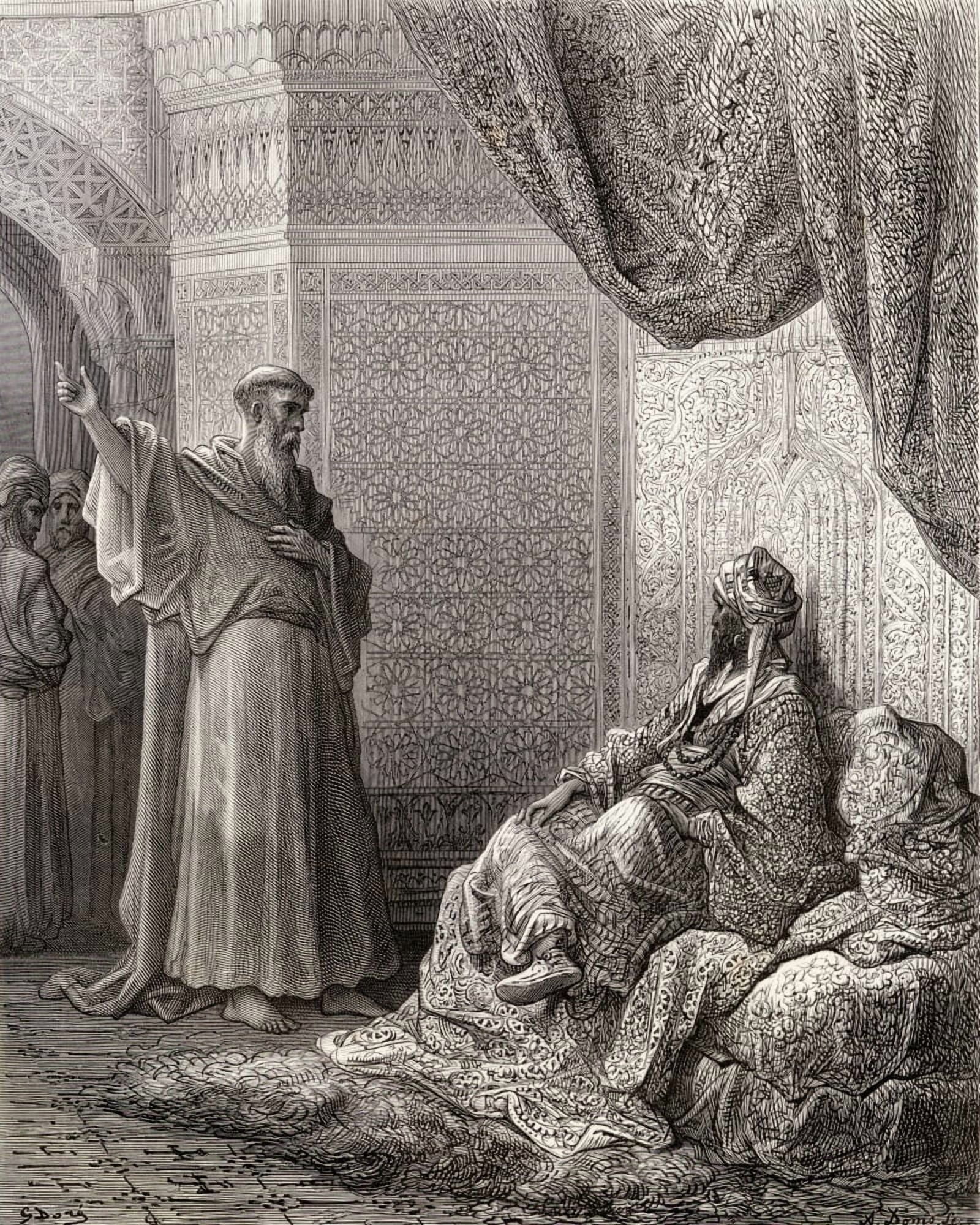 St Francis Of Assisi 1181 1226 Founder Of The Franciscan Order Endeavours To Convert The Sultan Malek Kamel Canvas Art - Ken Welsh Design Pics (26 x 34)