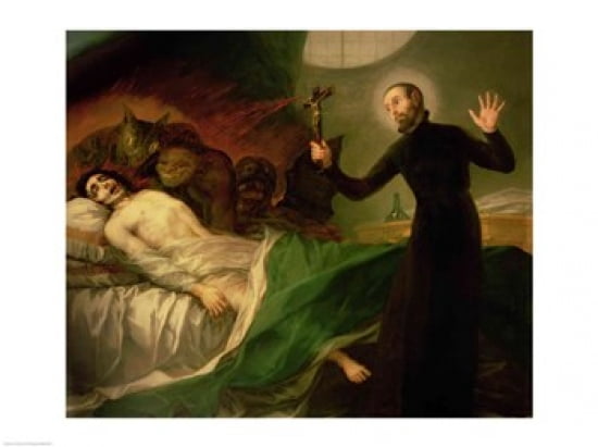 St Francis Borgia Canvas Art - Francisco De Goya (24 x 18)