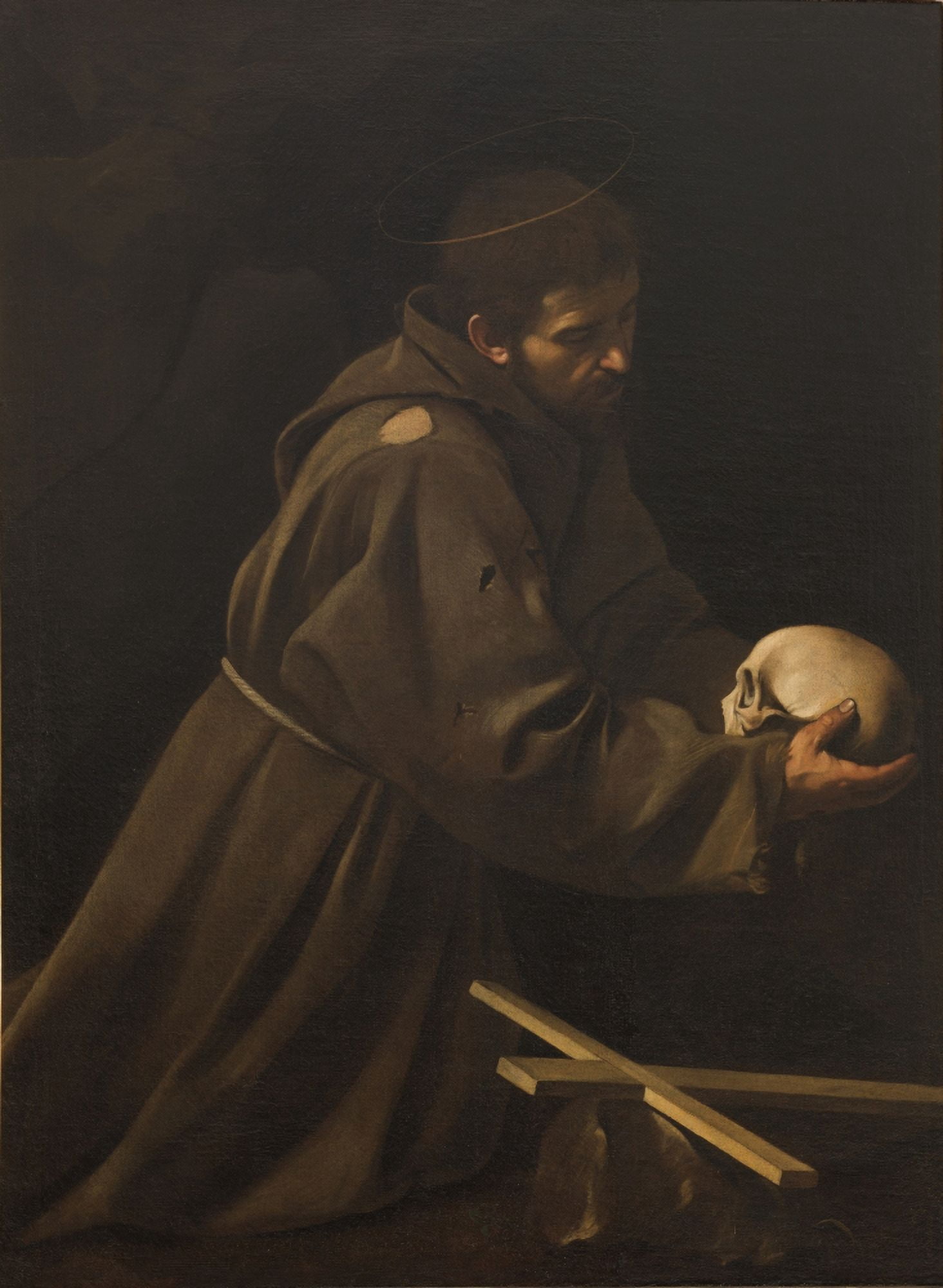 St Francis In Meditation Canvas Art - (18 x 24)