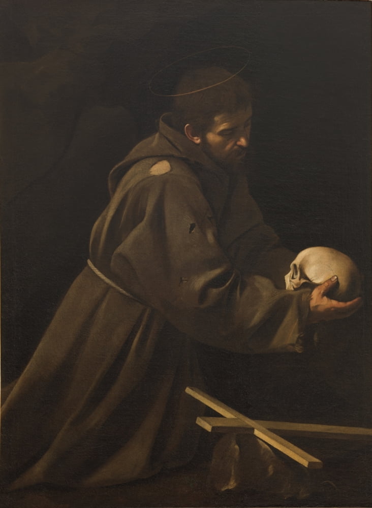 St Francis In Meditation Canvas Art - (24 x 36)
