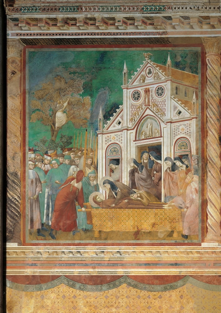 St Francis Mourned By St Clare Canvas Art - (24 x 36)