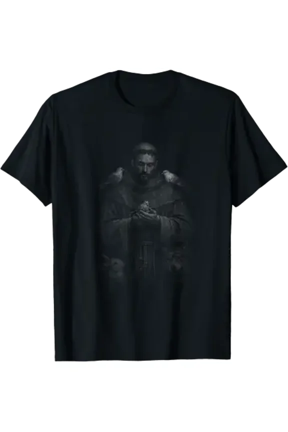 St Francis Of Assisi With Animals Christian T-Shirt