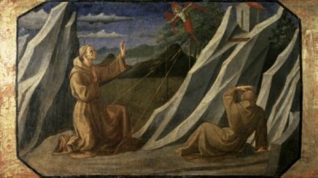 St Francis Receiving the Stigmata 15th C Francesco Pesellino (1422-1457Italian) Musee du Louvre Paris Canvas Art - Francesco Pesellino (18 x 24)