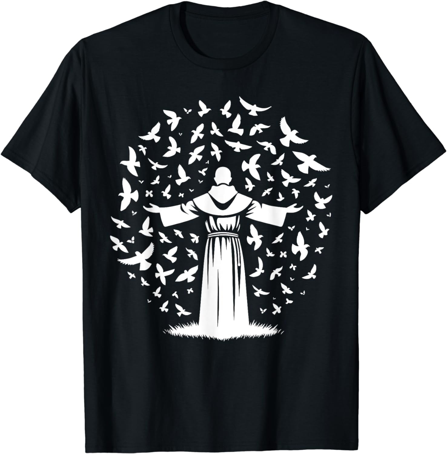 St Francis Of Assisi Patron Saint Of Animals Birds Catholic T Shirt St francis of assisi patron saint of animals birds catholic t shirt