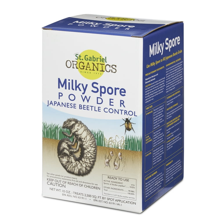 St. Gabriel Organics Milky Spore Powder Organic Powder Grub and Insect Control 10 oz