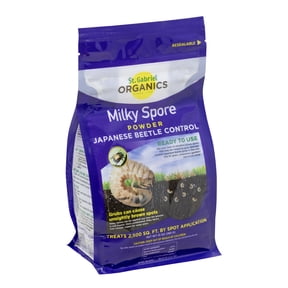 St. Gabriel Organics Milky Spore Powder, 10oz - Japanese Beetle Grub Killer for Lawns