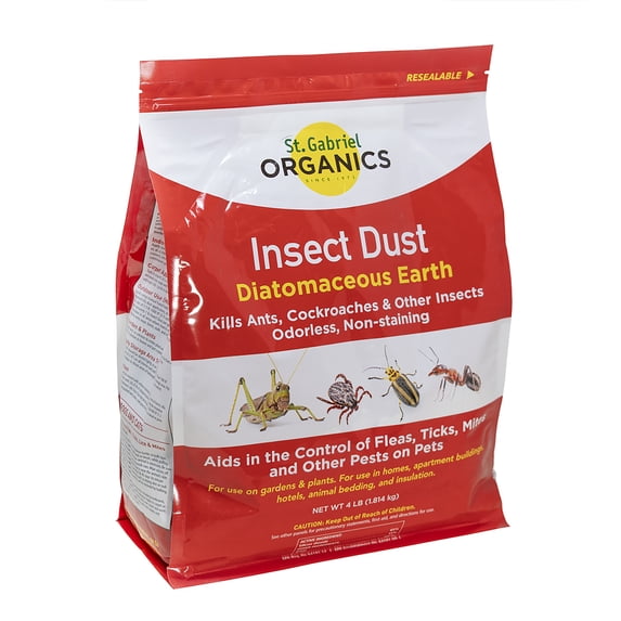 St. Gabriel Organics Insect Dust Diatomaceous Earth for Indoor and Outdoor Insect Control, 4lbs