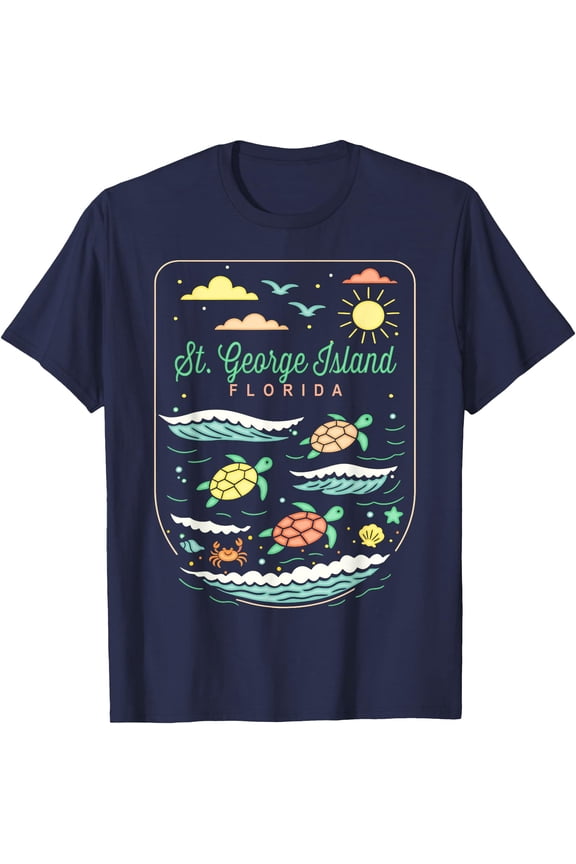 St. George Island FL Cute Beach Vacation Sea Turtle Lover T-Shirt