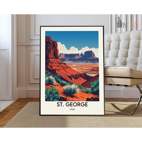 St George Utah Desert Poster Unframed Paper Print