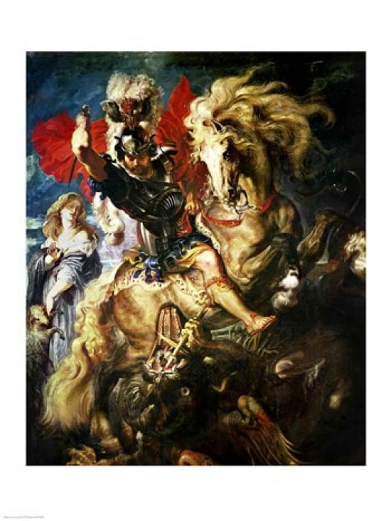 St George and the Dragon c1606 Canvas Art - Peter Paul Rubens (18 x 24)