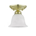 thumbnail image 1 of St George's Hawthorns 1 Light Flush Mount in Traditional Style 6.25 inches Wide By 6.75 inches High-Polished Brass Finish Bailey Street Home, 1 of 1