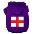thumbnail image 1 of St. Georges Cross English Flag Screen Print Pet Hoodies, Purple - 3XL - Size 20, 1 of 1