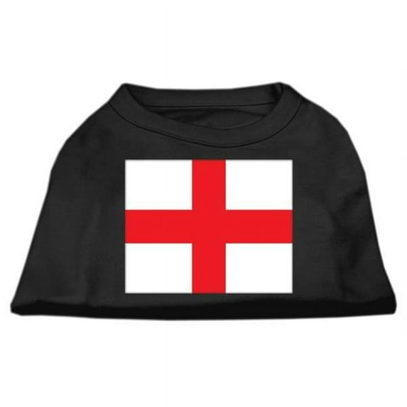 St. Georges Cross - English Flag Screen Print Shirt Black XXL - 18
