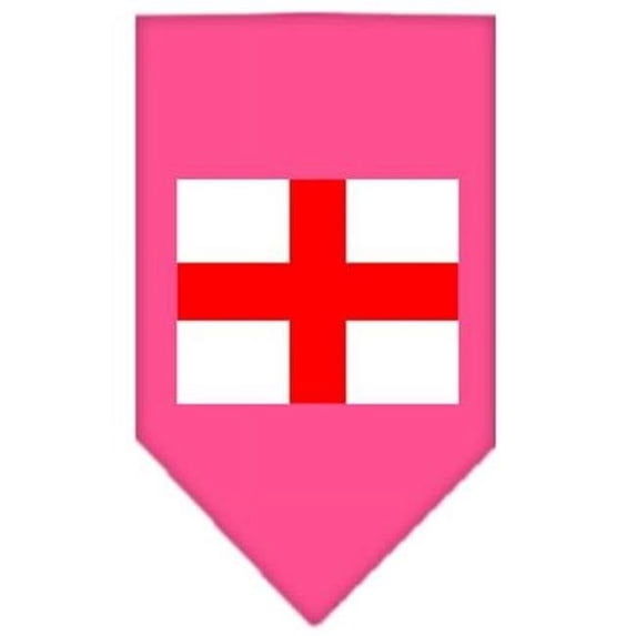 St. Georges Cross Screen Print Bandana Bright Pink Small