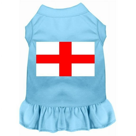St. Georges Cross Screen Print Dress, Baby Blue - 3XL