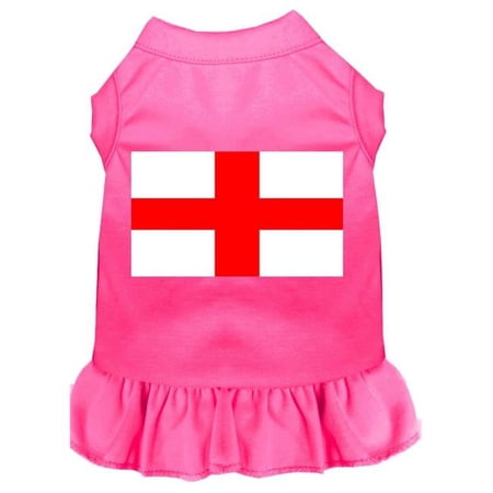 St. Georges Cross Screen Print Dress, Bright Pink - Medium
