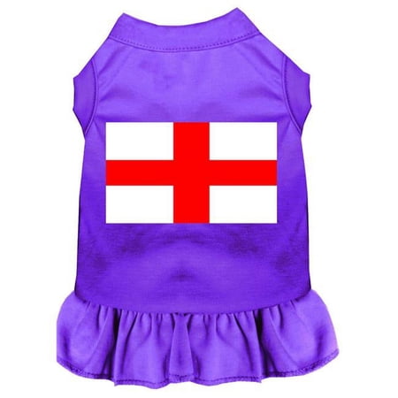 St. Georges Cross Screen Print Dress, Purple - Medium
