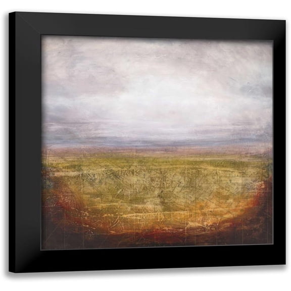 St. Germain, Patrick 12x12 Black Modern Framed Museum Art Print Titled - Ocean Map