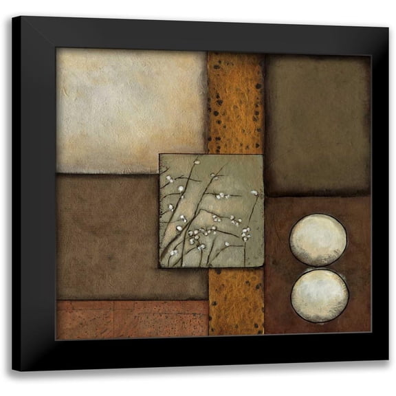 St.Germain, Patrick 12x12 Black Modern Framed Museum Art Print Titled - Pussy Willows I