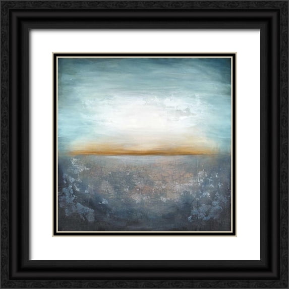 St. Germain, Patrick 15x15 Black Ornate Wood Framed with Double Matting Museum Art Print Titled - Maritime Glow