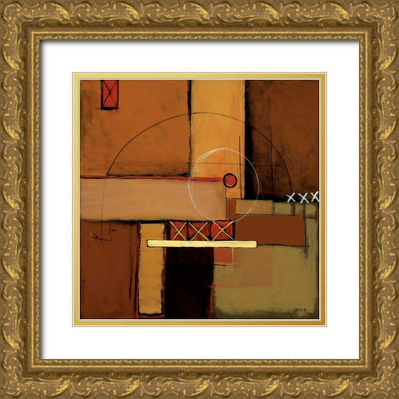 St.Germain, Patrick 15x15 Gold Ornate Wood Framed with Double Matting Museum Art Print Titled - Aerial View II