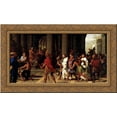 thumbnail image 1 of St. Gervase and St. Protase Brought before Anastasius 24x16 Gold Ornate Wood Framed Canvas Art by Eustache Le Sueur, 1 of 2