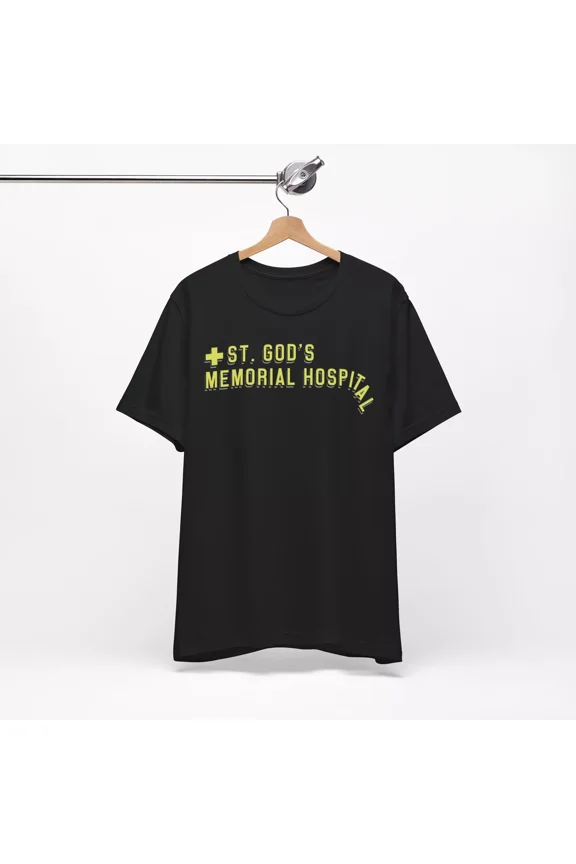 St. God's Memorial Hospital t-shirt Brawndo, Idiocracy Parody