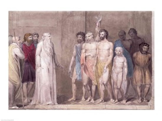 St Gregory and the British Captives Canvas Art - William Blake (24 x 18)