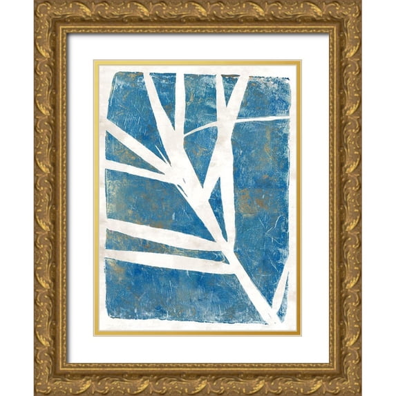 St Hilaire, Elizabeth 11x14 Gold Ornate Wood Framed with Double Matting Museum Art Print Titled - Tropical Frond