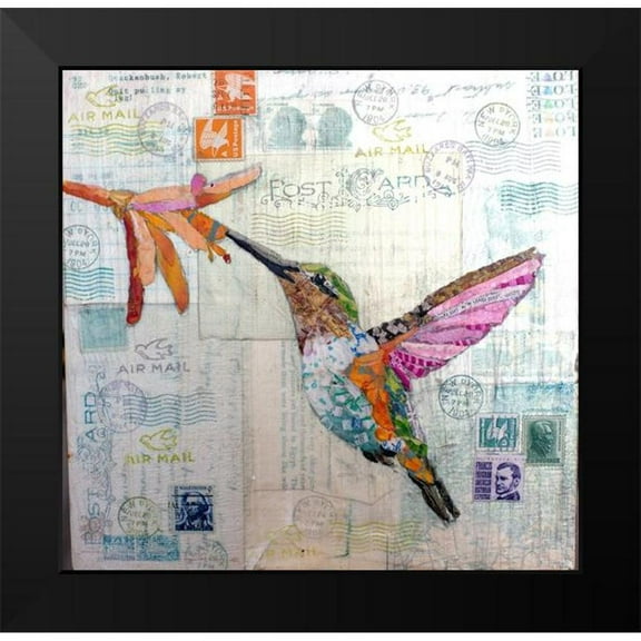 St Hilaire, Elizabeth 12x12 Black Modern Framed Museum Art Print Titled - Hummingbird US Mail