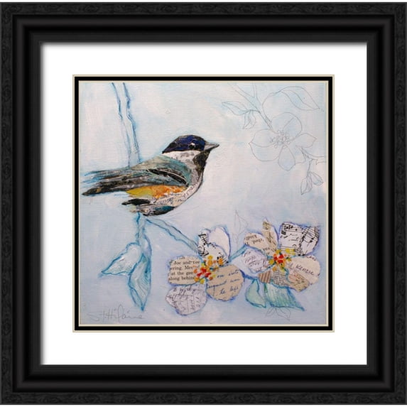 St Hilaire, Elizabeth 12x12 Black Ornate Wood Framed with Double Matting Museum Art Print Titled - Black Capped Chickadee II