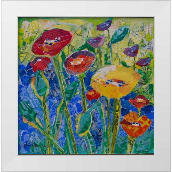 St Hilaire, Elizabeth 12x12 White Modern Wood Framed Museum Art Print Titled - Field of Poppies