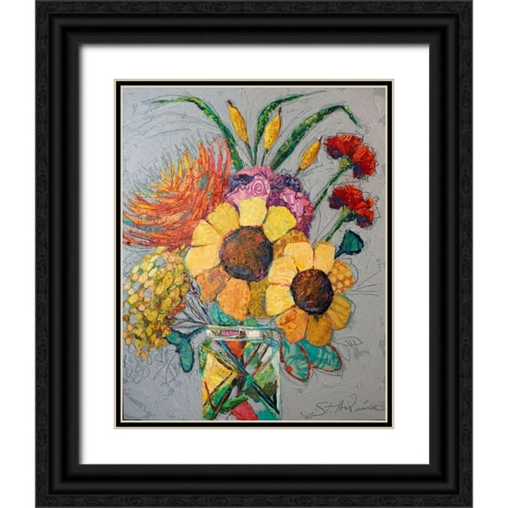 St Hilaire, Elizabeth 12x14 Black Ornate Wood Framed with Double Matting Museum Art Print Titled - Falling for You II