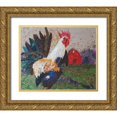 thumbnail image 1 of St Hilaire, Elizabeth 14x12 Gold Ornate Wood Framed with Double Matting Museum Art Print Titled - Au Chant du Coq, 1 of 4