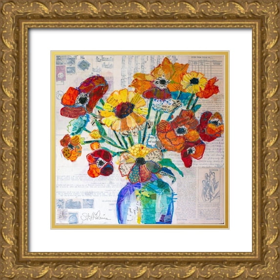 St Hilaire, Elizabeth 15x15 Gold Ornate Wood Framed with Double Matting Museum Art Print Titled - Happiness A