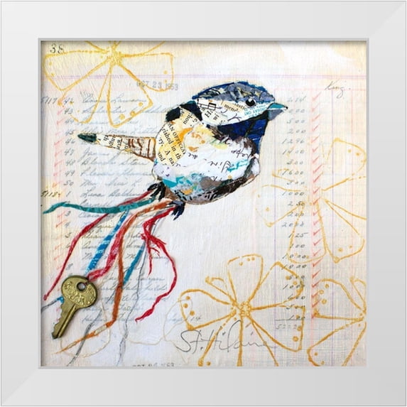 St. Hilaire, Elizabeth 15x15 White Modern Wood Framed Museum Art Print Titled - Happy Bird III