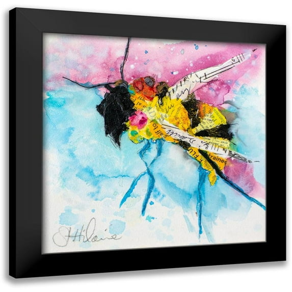 St. Hilaire, Elizabeth 20x20 Black Modern Framed Museum Art Print Titled - Happy Bee III