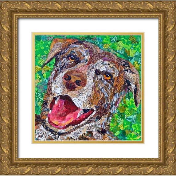 St Hilaire, Elizabeth 20x20 Gold Ornate Wood Framed with Double Matting Museum Art Print Titled - Ben Dog
