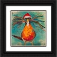 thumbnail image 1 of St Hilaire, Elizabeth 26x26 Black Ornate Wood Framed with Double Matting Museum Art Print Titled - Curious Santa Bird, 1 of 4
