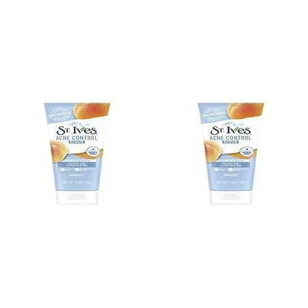 St. Ives Acne Control Face Scrub Deeply Exfoliates and Prevents Acne for Smooth, Glowing Skin Apricot Made with Oil-Free Salicylic Acid Acne Medication, Made with 100% Natural Exfoliants 6 (Pack of 2)