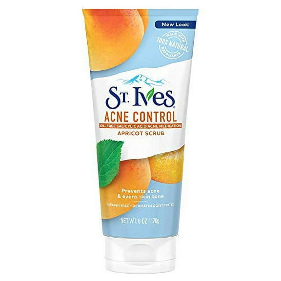 St. Ives Acne Control Medicated Apricot Scrub, 6 Oz (3 Pack)