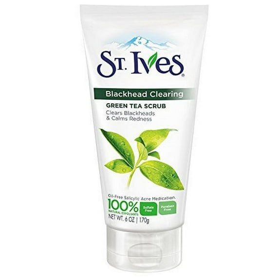St. Ives Blackhead Clearing Face Scrub Green Tea 6 oz(Pack of 6)