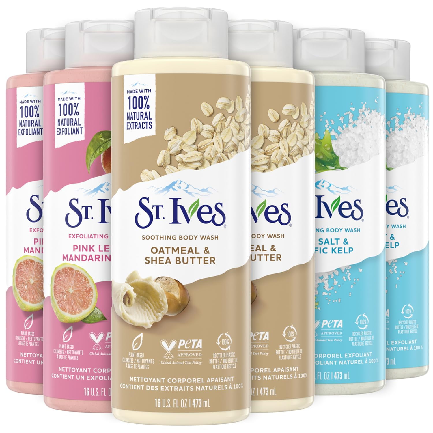 St. Ives Body Wash NG01 for Women Variety Pack - Soothing Oatmeal ...