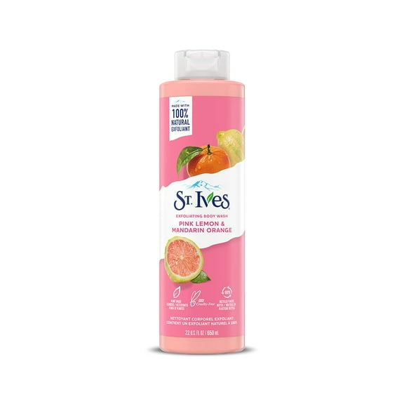 St. Ives Body Wash Pink Lemon and Mandarin Orange, 22 Oz, 2 Pack
