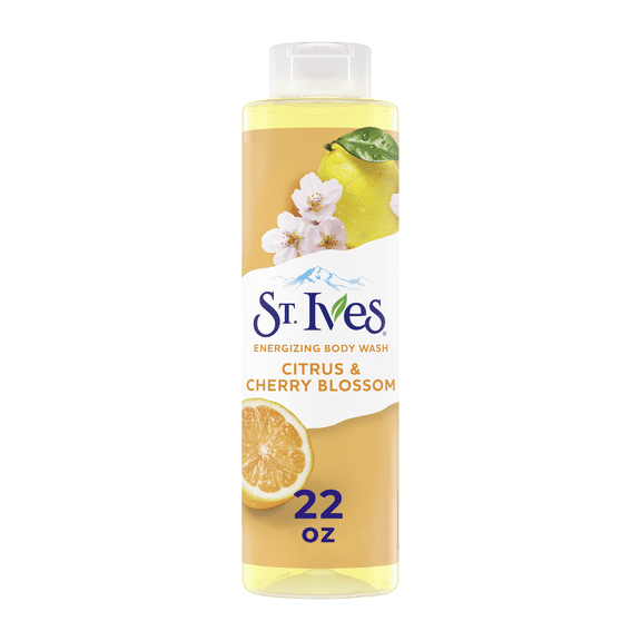 St. Ives Body Wash for Women, Citrus & Cherry Blossom Shower Gel for All Skin 22 fl oz