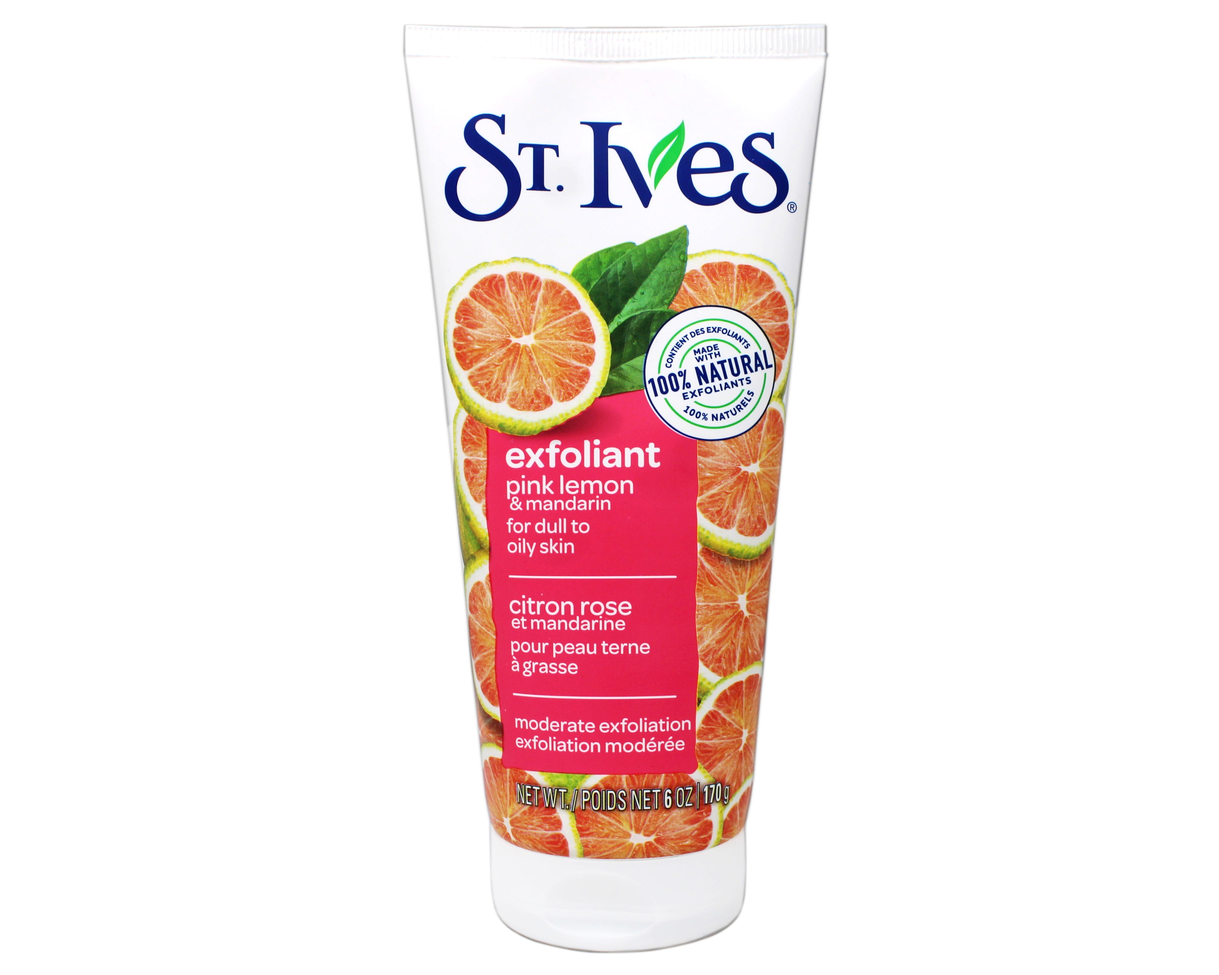 St. Ives Radiant Skin Face Scrub, Pink Lemon and Mandarin Orange, 6 OZ - 12 Pack