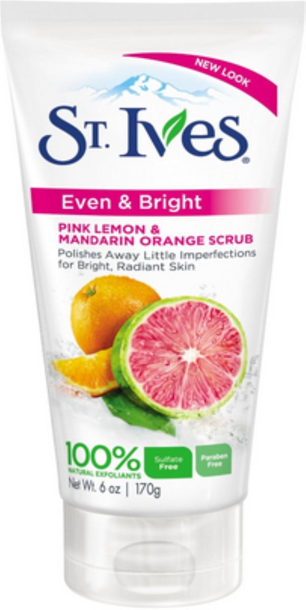 St. Ives Even & Bright Scrub, Pink Lemon & Mandarin Orange 6 oz (Pack of 3)