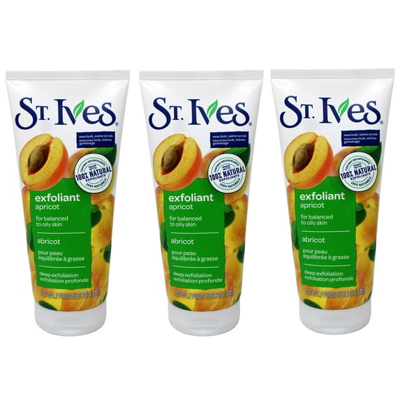 St. Ives Face Scrub, Apricot 6 oz (Pack of 3)